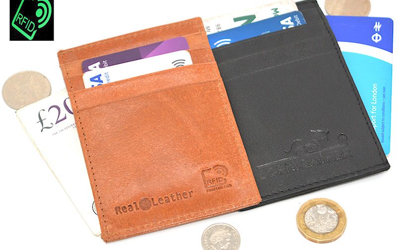 Real Leather Vertical Card Holder