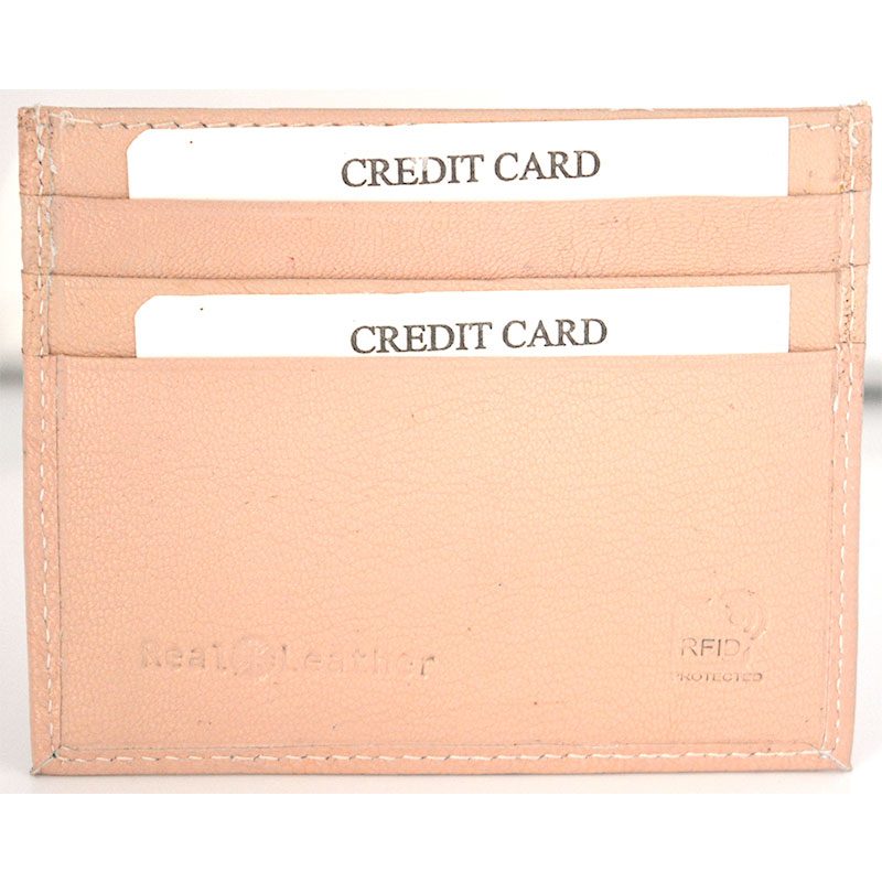 RFID Blocking Slim Genuine Leather Card Holder