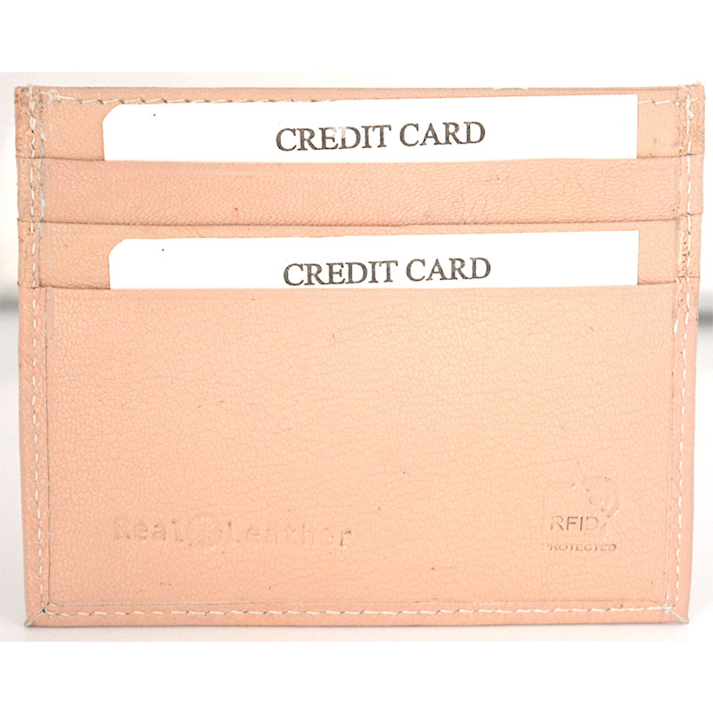BAIGIO Slim Wallet Leather Secure Minimalist RFID Blocking Credit Card Holder Vintage Thin Card Case for Men and Women Dark Brown 